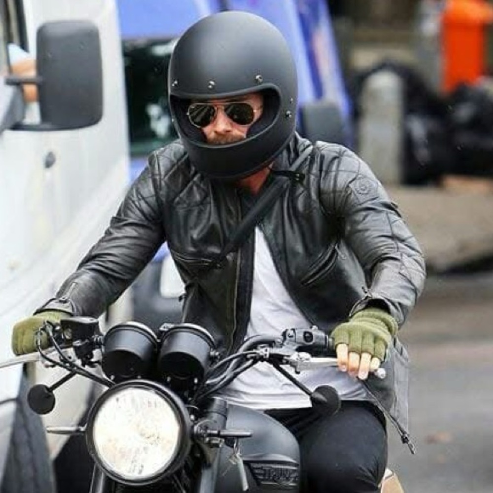 Biltwell Gringo motorcycle helmet.